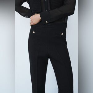 Zara Textured flare crop pants size XS